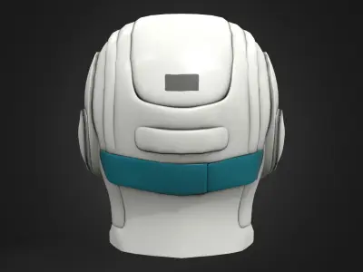 Sci-fi Research Space Helmet Low-poly 3D model