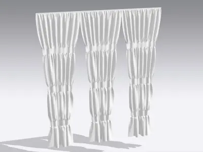 Curtain Low-poly 3D model 36