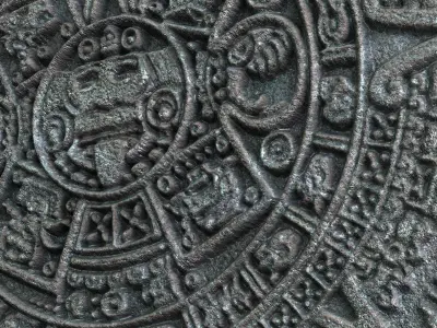 Realistic Aztec Calendar 3D model