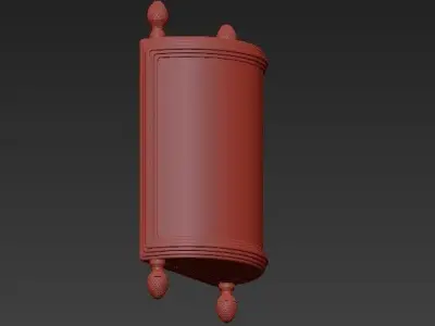 Lennon wall light fixture with three candles 3D model