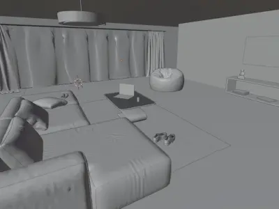 Livingroom interior design forniture  3D print model