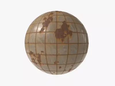 Floor Tile 003 PBR 4K - V4 - Rust Texture