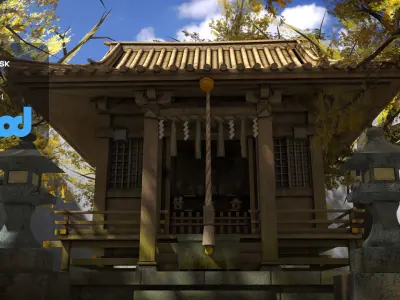 Japanese Small Shrine Temple 0002 3D model