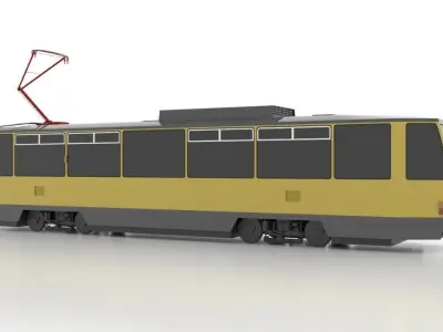 Tatra T6A2M Low Low-poly 3D model