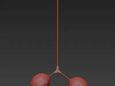 Branching Bubble Chandelier 2 Amber 3D model