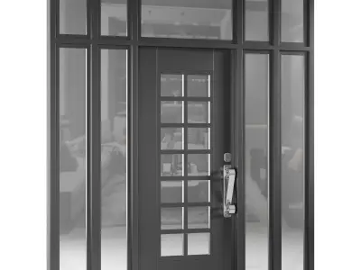 Modern entrance door 006 3D model