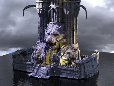 Jaguar Tower Monument Castle 2   3D model