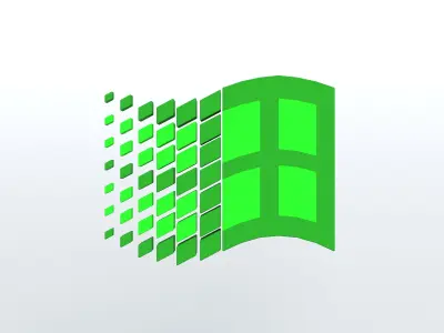 Windows 95 Logo v1 004 Free low-poly 3D model