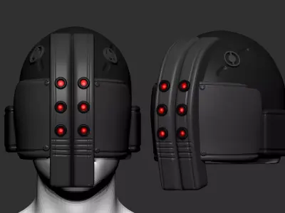 helmet high poly sculpt 3d printable 3D model 3D model 2