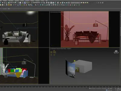 interior living room scene 45 3D model