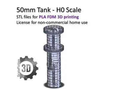 H0 - Modular Chemical Tank 50 mm 3D print model