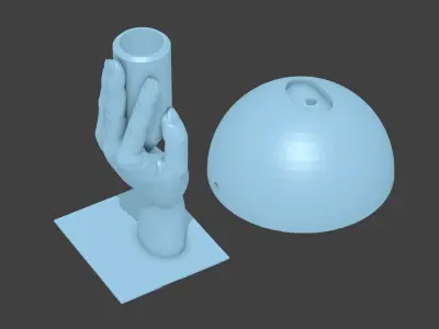 sculpture lamp holder 3D print model