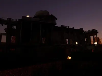 CAPITOL IN FLAMES Low-poly 3D model