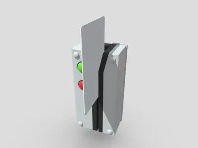 Card Reader Door Lock Low-poly 3D model