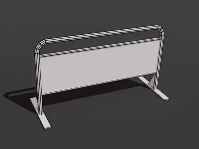 street old rusty fences - gameready Low-poly 3D model