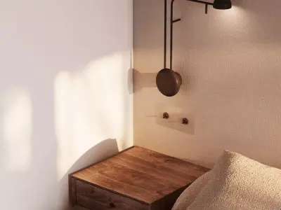 Bedroom interior scene 3D model