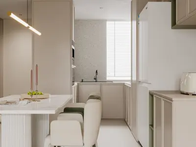 apartment interior scenes    3D model 8