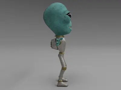 Alien Cartoon Low-poly 3D model