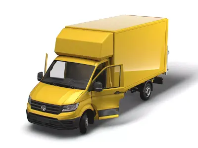 VW Crafter Luton Tail Lift HQ Interior 2023 3D model