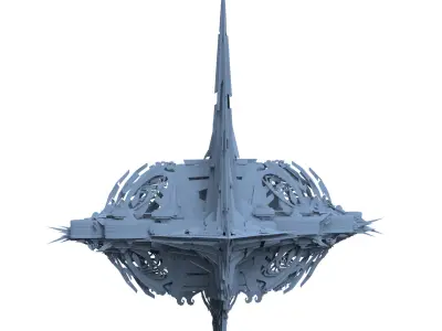 Ivy Tortoise Steampunk ship 12 3D model