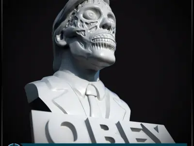 They Live Bust Pose 01 - 3D print model