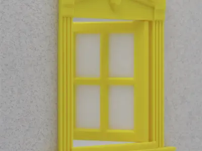 Functional Single window style 4 multi-color and multi-material  3D print model