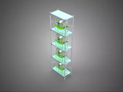 STACK VERTICAL GARDEN TOWER FRAME ROTARY HYDROPONIC PLANT FARM 3D model