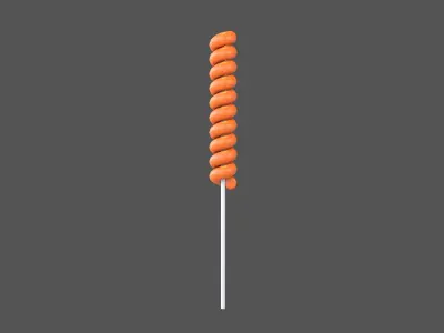 Twist Lollipop v1 005 Low-poly 3D model