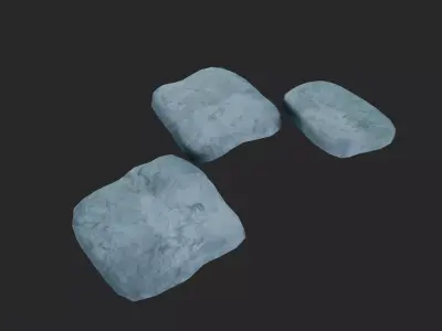 Stylized Floating Stepping Stone Low-poly 3D model