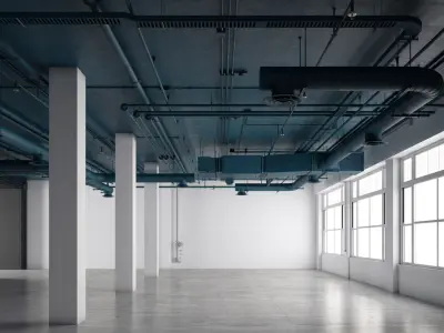  Industrial Office Interior - with materials - 