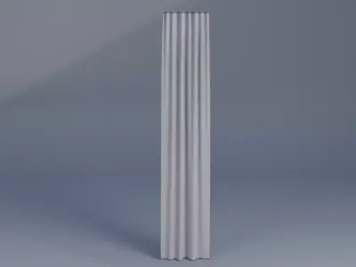 Curtains Low-poly 3D model 2