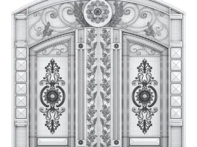 Metal gate 01 3D model
