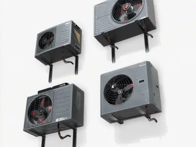 Sci-fi Air conditiong PBR Low-poly 3D model