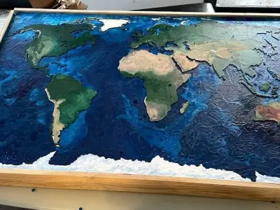 One World Atlas World map 175 individual files and countries 3D print model