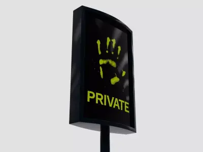 Metallic Stand or Plastic V2 PBR Low-poly 3D model