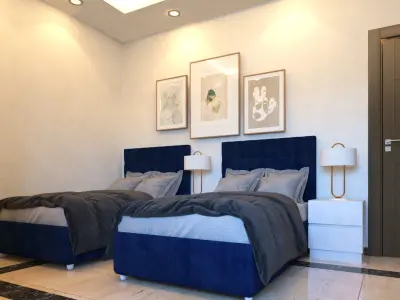 Modern apartment interior Scene 3D model Low-poly 3D model