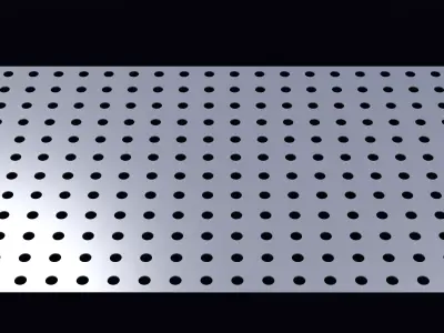 Perforated panel with 12 percent opening 25O64 3D model