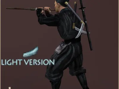 Ninja Otoko Light Version Low-poly 3D model