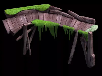 Field - Wooden Bridge 54 3D model