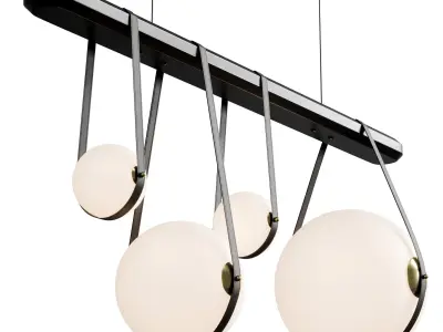 Derby LED Linear Suspension pendant light Low-poly 3D model