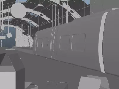 Metro Station Clean and Abandoned Version Low-poly 3D model