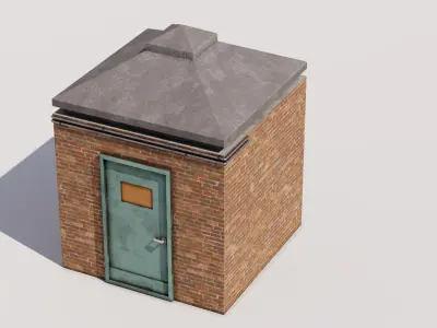 Rooftop Stairs 10 Low-poly 3D model