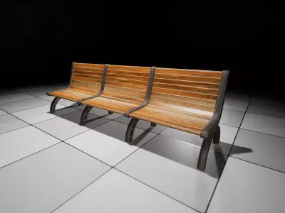 Bench Low-poly 3D model buy