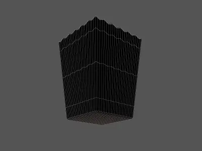 Popcorn Cup v1 004 Low-poly 3D model