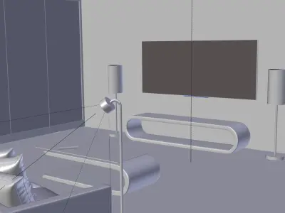 Living Room 3D Model 3D model