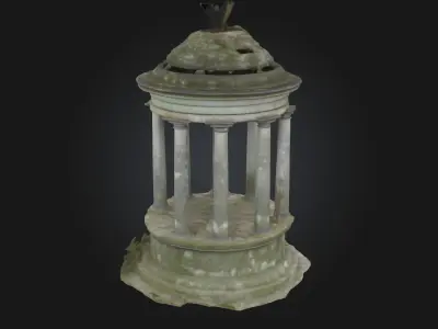 Ancient Stone Pavilion  Serenity in Weathered Stone 3D model