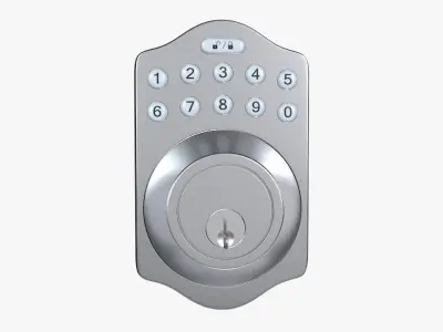 Electrical Door Lock with a Keypad 3D model