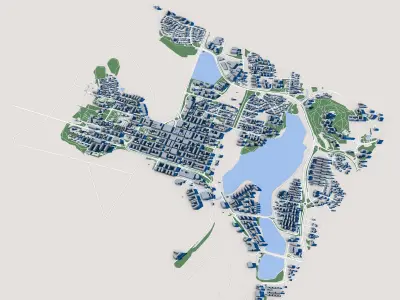 Lulea City Sweden 3D model