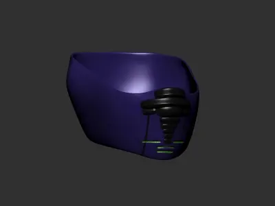 helmet high poly sculpt 3d printable  3D model 68