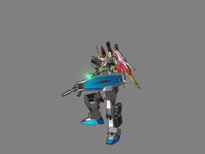 Attacker Gundam 19 A 3D model